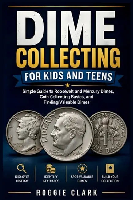 Dime Collecting for Kids and Teens: Simple Guide to Roosevelt and Mercury Dimes, Coin Collecting Basics, and Finding Valuable Dimes by Roggie Clark, Raj Clark