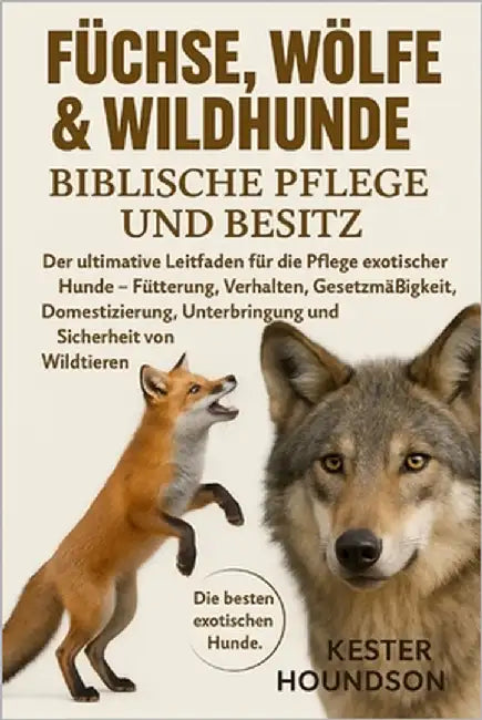 Füchse, Wölfe & Wildhunde Biblische Pflege Und Besitz: Der ultimative Leitfaden für die Pflege exotischer Hunde - Fütterung, Verhalten, Gesetzmäßigkei by Houndson, Kester
