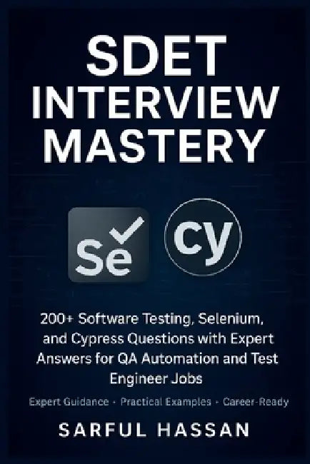 SDET Interview Mastery: 200+ Software Testing, Selenium, and Cypress Questions with Expert Answers for QA Automation and Test Engineer Jobs by Sarful Hassan