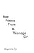 Raw Poems From a Teenage Girl by Angelina Te
