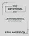 Daily Devotional 2025: 365 Days Inspired Devotions To Nurture Your Faith Build Strength And Gain Spiritual Insight by Paul Anderson