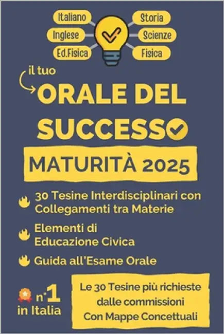 Orale del Successo. Maturità 2025: 30 Tesine Interdisciplinari Svolte con Mappe Concettuali, elementi di Educazione Civica e una Guida all'Esame Orale by Spezia, Salvatore