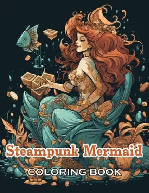 Steampunk Mermaid Coloring Book: New Edition And Unique High-quality illustrations, Fun, Stress Relief And Relaxation Coloring Pages by Keisha Copeland