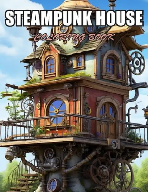 Steampunk House Coloring Book: Stress Relief, Relaxation, and Creativity Coloring Pages for All Fans by Nash Coopler