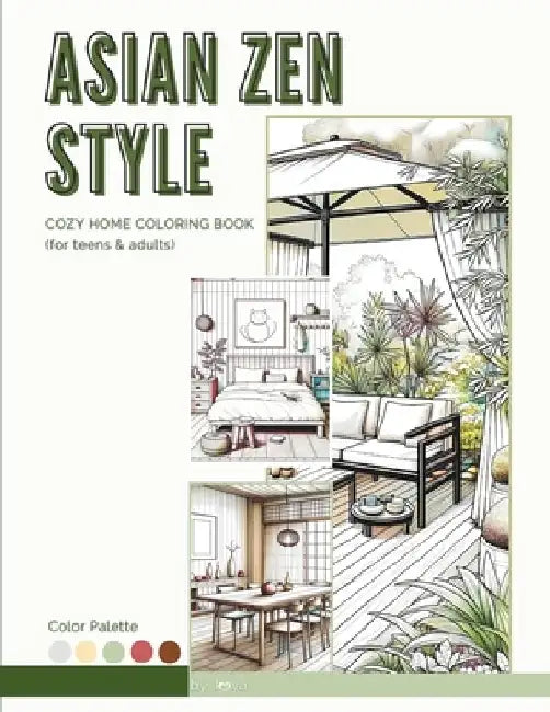 Asian Zen Style Cozy Home Coloring Book by Joya Lim