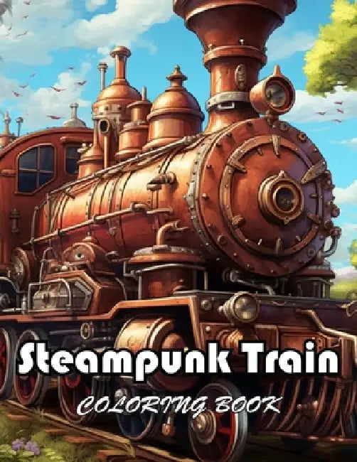 Steampunk Train Coloring Book: New Edition And Unique High-quality illustrations, Enjoyable Stress Relief and Relaxation Coloring Pages by Tyra Allan