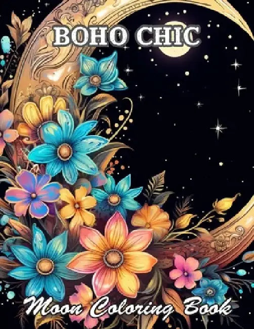 Boho Chic Moon Coloring Book: High Quality +100 Beautiful Designs by Nina Wright