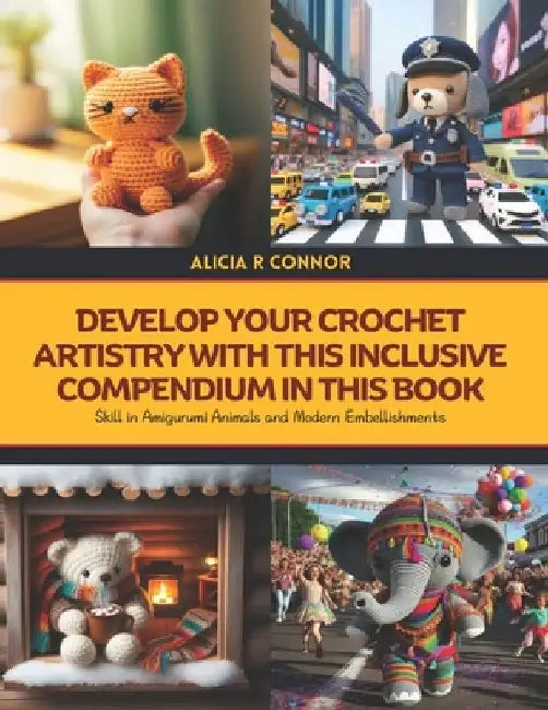 Develop Your Crochet Artistry with this Inclusive Compendium in this Book: Skill in Amigurumi Animals and Modern Embellishments by Alicia R. Connor
