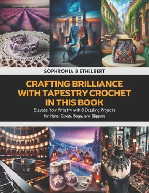 Crafting Brilliance with Tapestry Crochet in this Book: Elevate Your Artistry with 6 Dazzling Projects for Hats, Cowls, Bags, and Slippers by Sophronia B. Ethelbert