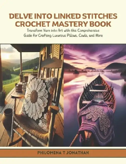 Delve into Linked Stitches Crochet Mastery Book: Transform Yarn into Art with this Comprehensive Guide for Crafting Luxurious Pillows, Cowls, and More by Philomena T. Jonathan