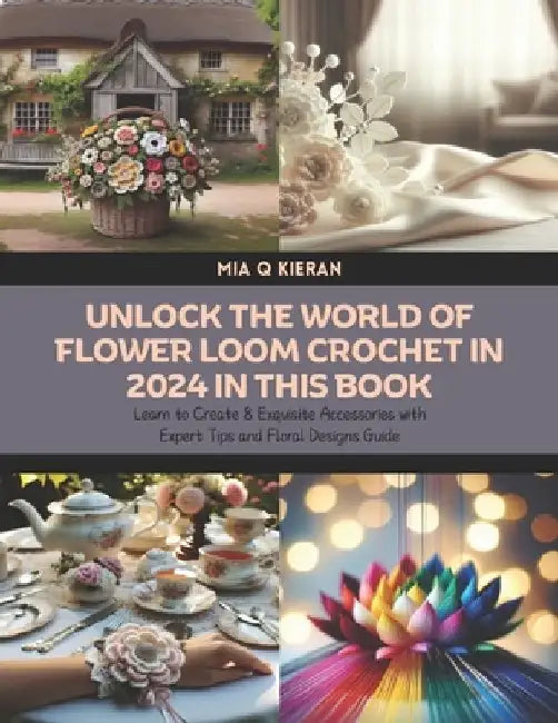 Unlock the World of Flower Loom Crochet in 2024 in this Book: Learn to Create 8 Exquisite Accessories with Expert Tips and Floral Designs Guide by Mia Q. Kieran