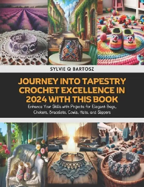 Journey into Tapestry Crochet Excellence in 2024 with this Book: Enhance Your Skills with Projects for Elegant Bags, Chokers, Bracelets, Cowls, Hats, by Sylvie Q. Bartosz