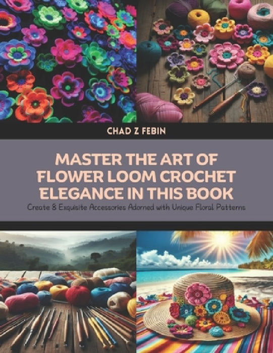 Master the Art of Flower Loom Crochet Elegance in this Book: Create 8 Exquisite Accessories Adorned with Unique Floral Patterns by Chad Z. Febin