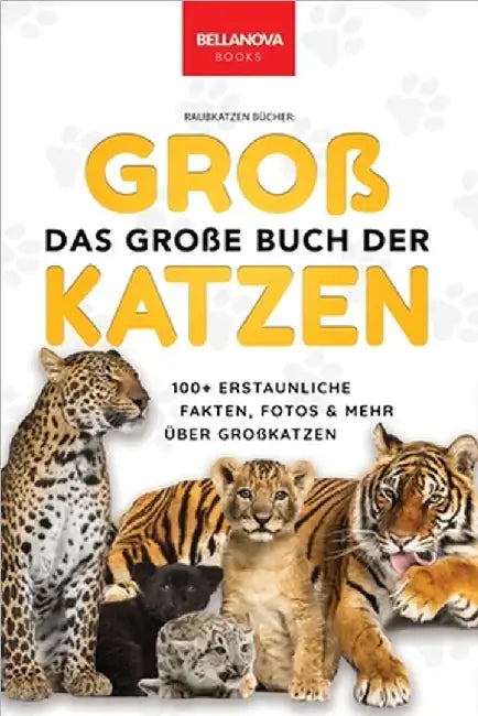 The Big Book of Big Cats / Das Große Buch der Großkatzen: Über 100 erstaunliche Fakten über Löwen, Tiger, Leoparden, Schneeleoparden, Jaguare & Rätsel by Kellett, Jenny