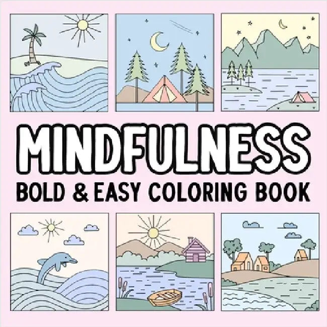 Mindfulness Bold and Easy Coloring Book by Hue Coloring