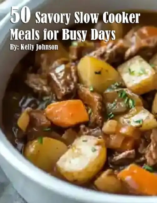 50 Savory Slow Cooker Meals for Busy Days by Kelly Johnson