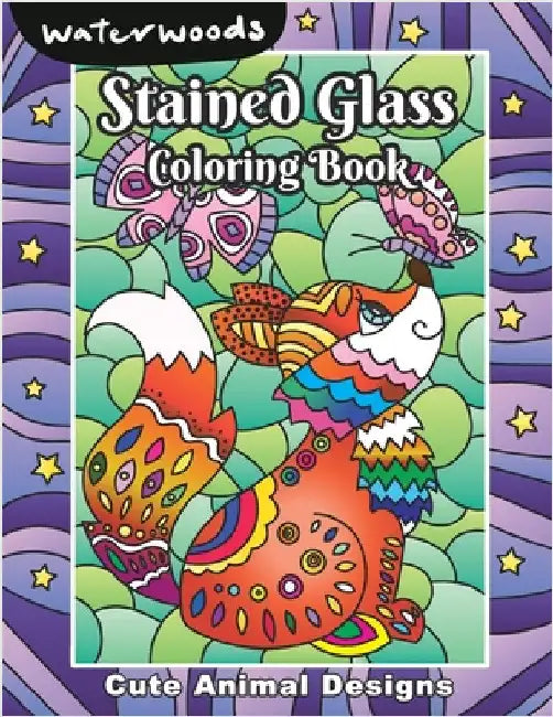 Stained Glass Coloring Book - Cute Animals Designs by Waterwoods Media