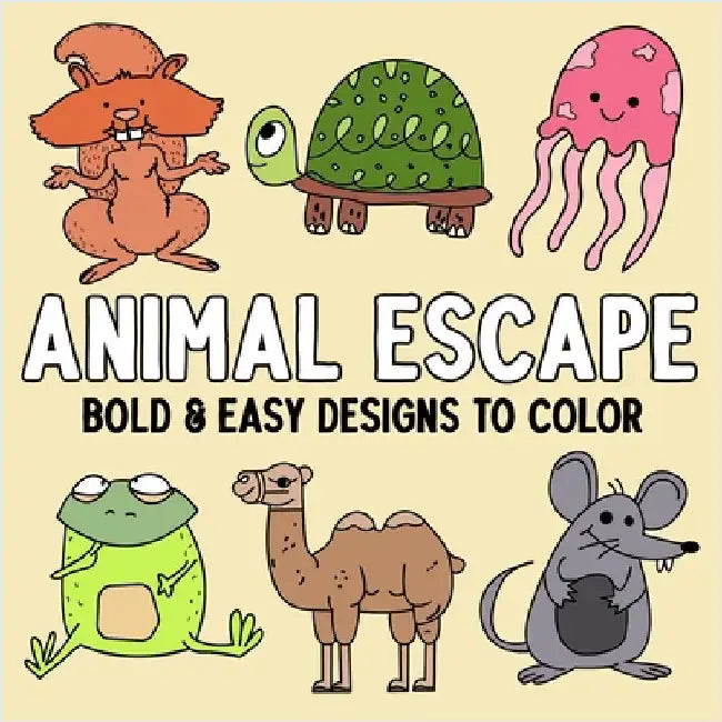 Animal Escape: Bold and Easy Designs to Color by Hue Coloring