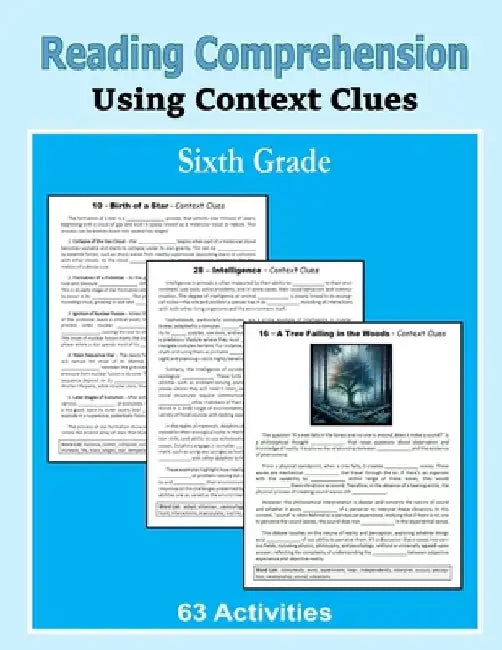 Reading Comprehension - Using Context Clues - Sixth Grade by C. Mahoney