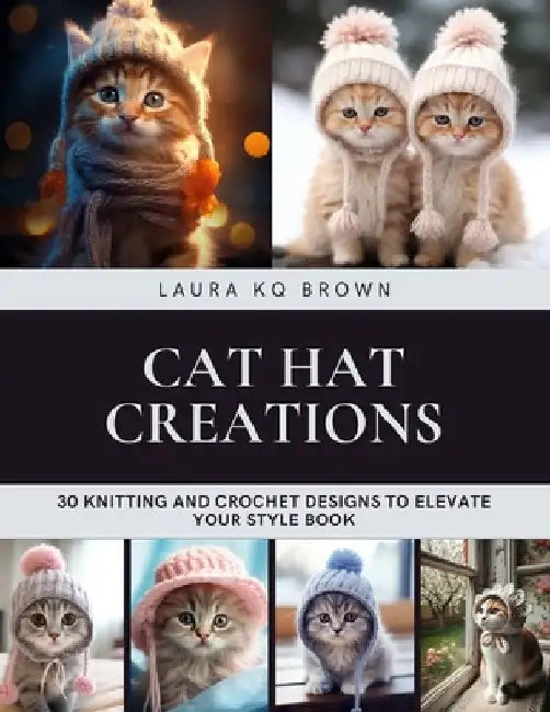 Cat Hat Creations: 30 Knitting and Crochet Designs to Elevate Your Style Book by Laura Kq Brown