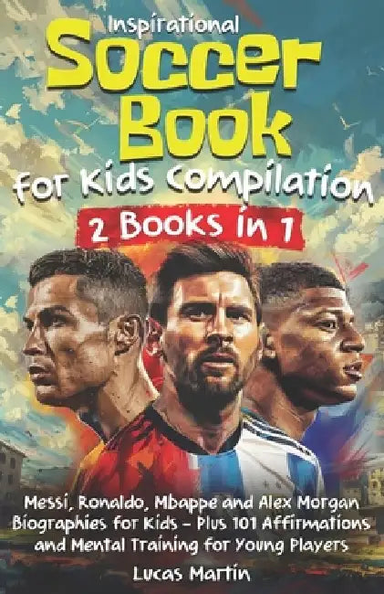 Inspirational Soccer Books for Kids 2 In 1: Lionel Messi, Cristiano Ronaldo, Kylian Mbappe, and Alex Morgan biographies for kids - Plus 101 Affirmatio by Lucas Martin