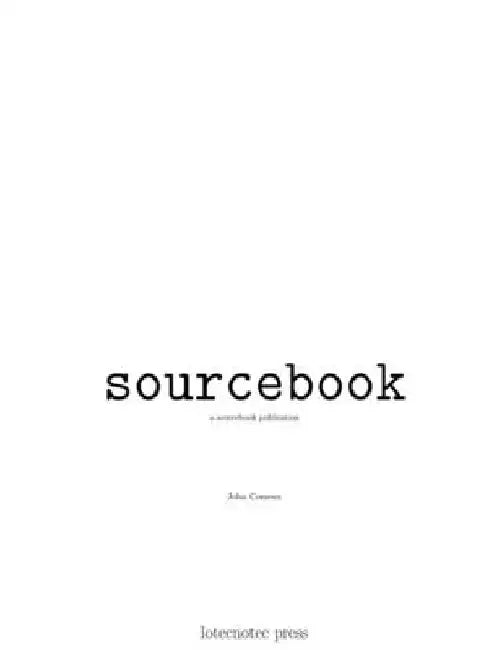 sourcebook by John Comeau