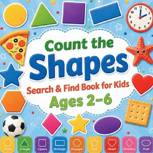 Count the Shapes!: A Fun Shape Counting Activity Book for Kids Ages 2-6. Circles, Squares, Triangles, Stars and More! Learn to Recognize Shapes with 2 by Sylvia Robins