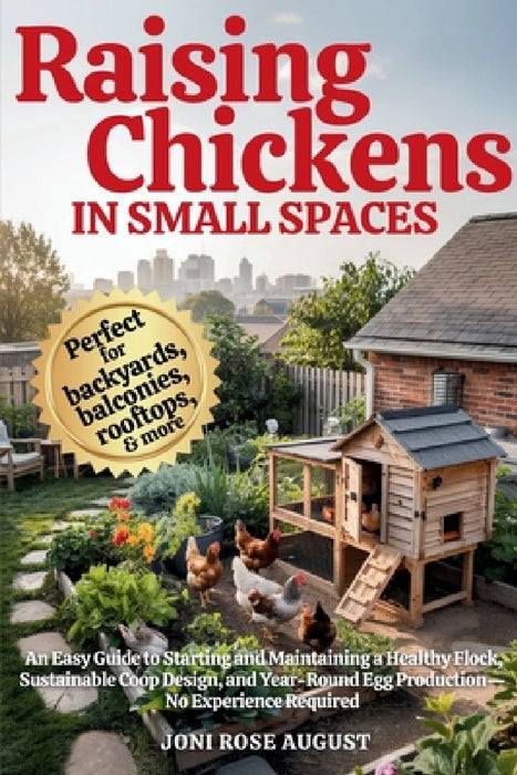 Raising Chickens in Small Spaces: An Easy Guide to Starting and Maintaining a Healthy Flock, Sustainable Coop Design, and Year-Round Egg Production, N by Joni Rose August