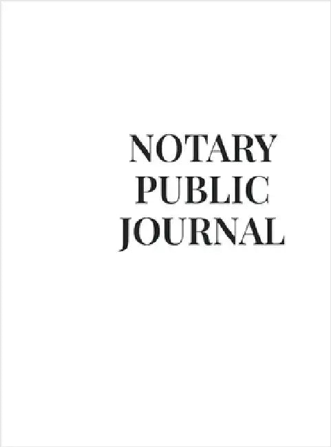 The Official Notary Journal by Rsn