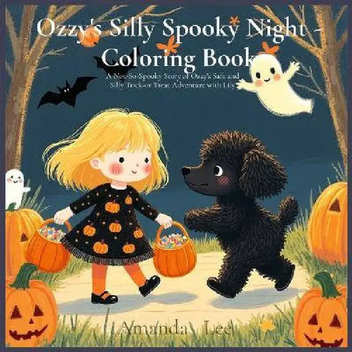 Ozzy's Silly Spooky Night - Coloring Book: A Not-So-Spooky Story of Ozzy's Safe and Silly Trick-or Treat Adventure with Lily by Amanda Lee