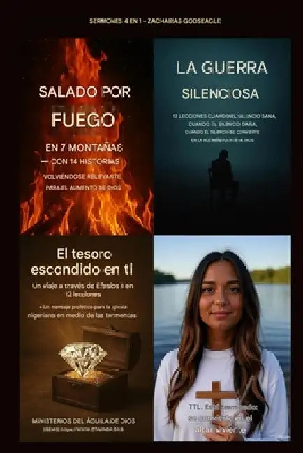 Sermones 4 en 1 de Zacharias Godseagle con enlaces de audio: Volviéndose relevantes para el crecimiento de Dios;El tesoro escondido en ti - Efesios 1; by Zacharias Godseagle, Ambassador Monday O. Ogbe, Comfort Ladi Ogbe
