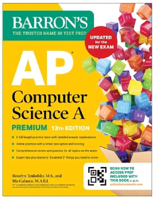 AP Computer Science a Premium, 13th Edition: Prep Book with 6 Practice Tests + Comprehensive Review + Online Practice (2026) by M. S. Teukolsky Roselyn, Chris Carman