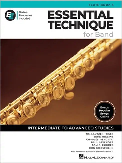 Essential Technique for Band - Flute Book 3 with Online Resources: Intermediate to Advanced Studies by Lautzenheiser, Tim