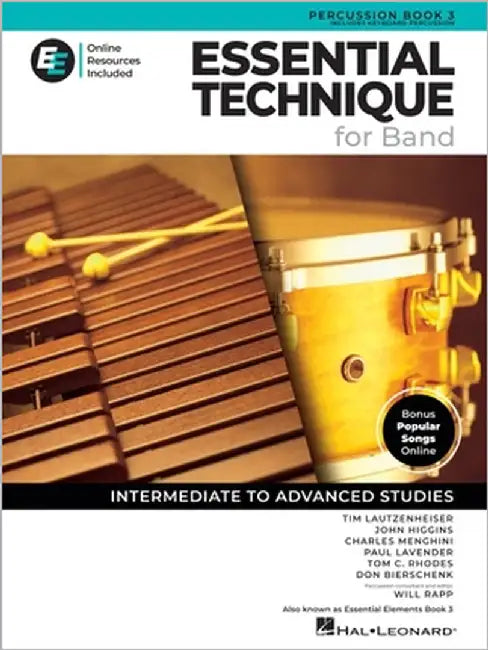 Essential Technique for Band - Book 3 with Online Resources Intermediate to Advanced Studies by Lautzenheiser, Tim