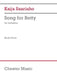 Saariaho: Song for Betty for Orchestra Study Score by Kaija Saariaho
