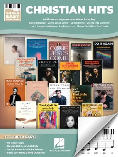 Christian Hits - Super Easy Songbook for Piano with Lyrics