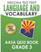 ARIZONA TEST PREP Language & Vocabulary AASA Quiz Book Grade 3 by Alex Hawkins