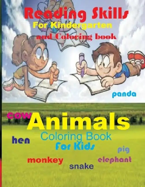 Reading Skills for Kindergarten and Coloring Book: Animal Coloring Book for Kids by Solmartom Solmartom