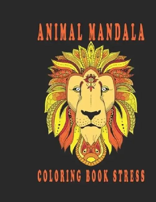 animal mandala coloring book stress: Easy Coloring Pages of Relaxing Mandala by Oussama Zinaoui