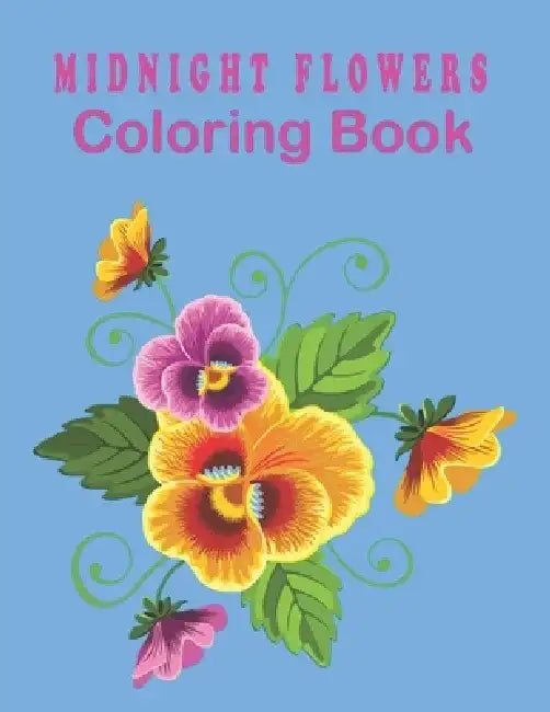 midnight flowers coloring book: Color with Grayscale Coloring Book for Adults Relaxation by Oussama Zinaoui