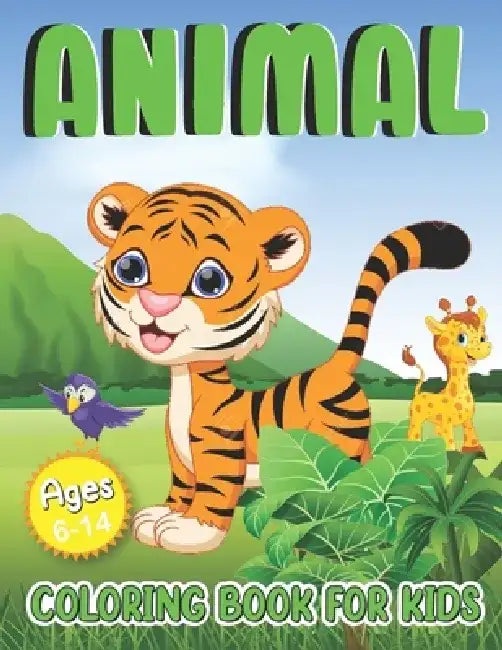 Animals Coloring Book for Kids ages 6-14: Funny Animals. Easy Coloring Pages For Preschool by Oussama Zinaoui