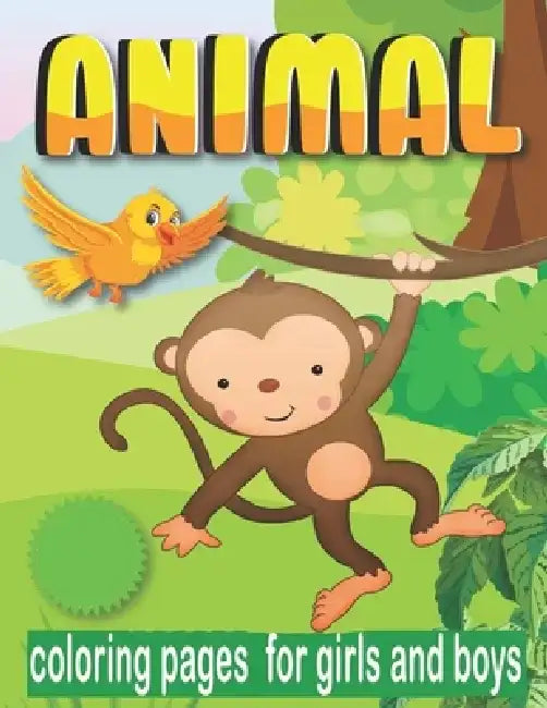 Animal coloring pages for girls and boys: Easy and Relaxing Fall Inspired Designs with Cute Animals by Oussama Zinaoui