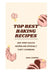 Top Baking Recipes Cookbook: Best Sweet Baking Recipes and Officially Tasty Cookbook by Nina Cherry