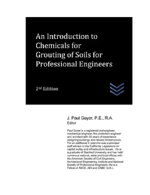 An Introduction to Chemicals for Grouting of Soils for Professional Engineers by J. Paul Guyer