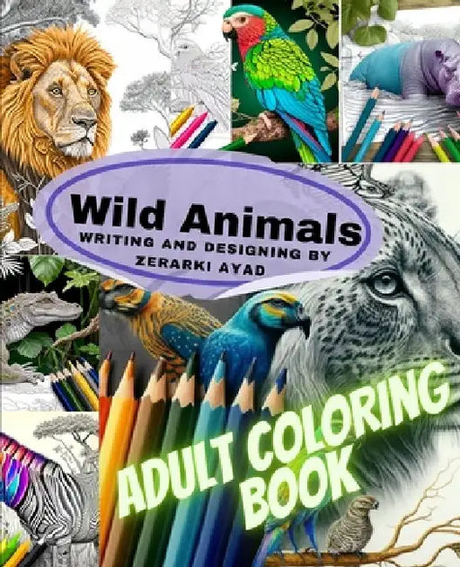 Wild Animals: Adult Coloring Book by Ayad Zerarki