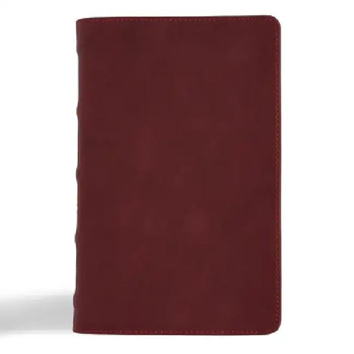 CSB Personal Size Bible, Holman Handcrafted Collection, Marbled Burgundy Premium Calfskin by Csb Bibles by Holman