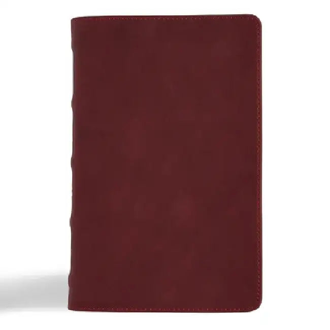 CSB Personal Size Bible, Holman Handcrafted Collection, Marbled Burgundy Premium Calfskin by Csb Bibles by Holman