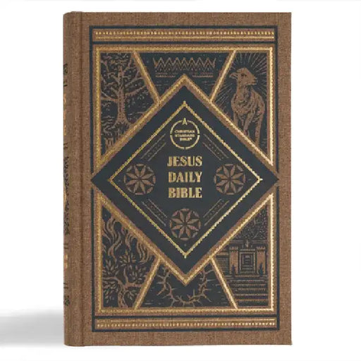 CSB Jesus Daily Bible, Brown Cloth Over Board: Guided Readings Showing Christ Throughout Scripture by Dwayne Milioni