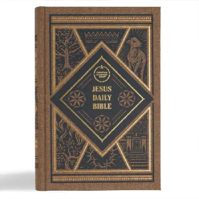 CSB Jesus Daily Bible, Brown Cloth Over Board: Guided Readings Showing Christ Throughout Scripture by Dwayne Milioni