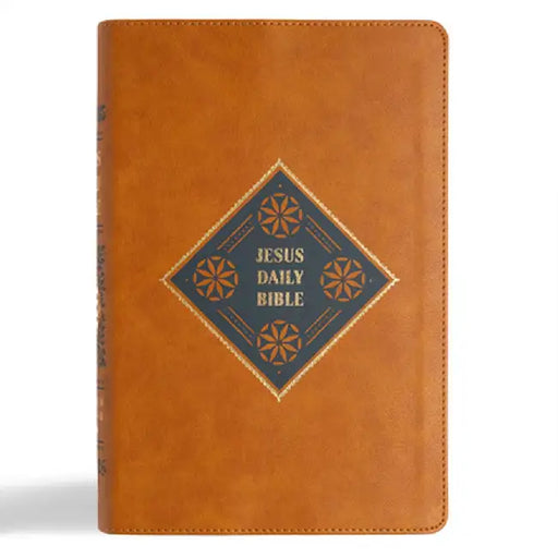 CSB Jesus Daily Bible, Camel Leathertouch: Guided Readings Showing Christ Throughout Scripture by Dwayne Milioni